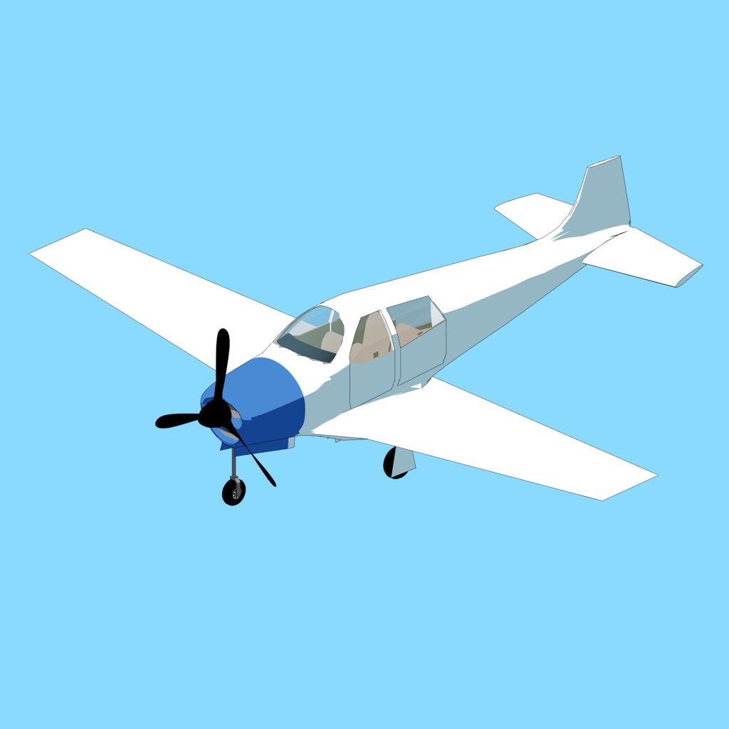 Rigged airplane preview image 1